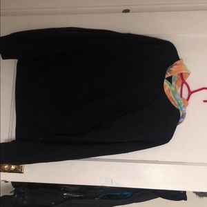 Black and tie dye hoodie sweater